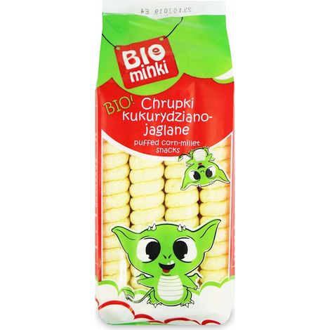 Crujientes espirales de maíz y mijo Biominki 60 g (1/2)
