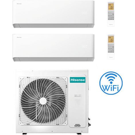 Klimaanlage Hisense Uni HB Wifi R32 Dual-Split-Wechselrichter 12000 + 18000 BTU mit E.U. 3AMW72U4RJC Klasse A++/A+