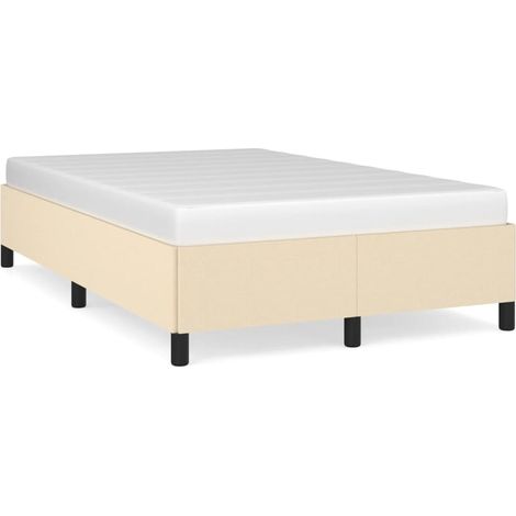 Cadre de lit crème 120x190 tissu (1/5)