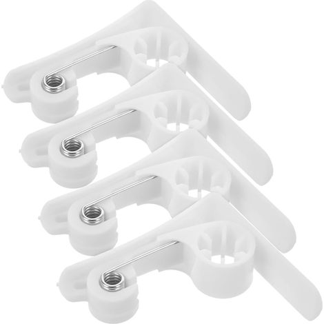 4 pinces plastique transparentes – multifonctions – tables pliantes – camping/repas extérieur – fixation solide (1/5)