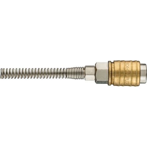 Druckluft Schnellverschlusskupplung mit Knickschutz für Kompressor 4 x 6 mm (1/5)