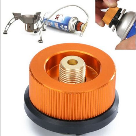 Lot de 2 adaptateurs de gaz pour réchaud de camping/randonnée – Convertisseur de connexion pour cartouche de butane vers cartouche à vis (1/5)