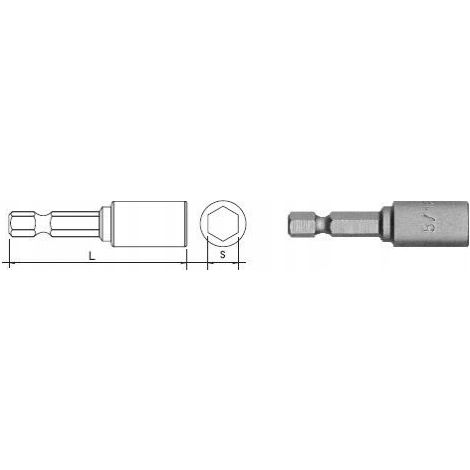 Sechseckige Magnetspitze 850MM OP-2PCS (1/5)