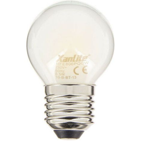 Ampolla LED a filamento P45 con attacco E27, 6,5 W (equivalente a 60 W), luce bianca neutra 4000 K, risparmio energetico, compatibile con dimmer (salvo indicazione contraria), ideale per lampadari e s