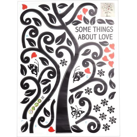 Autocollants muraux arbre photo DIY amovibles, stickers muraux décoration intérieure pour chambre fond. (1/5)