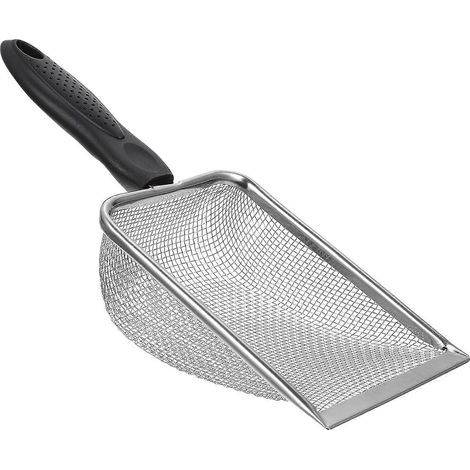 Pelle à sable en acier inoxydable pour reptiles (1 pièce), pelle à excréments pour tortues-27.00X10.00X5.00CM-Black (1/4)