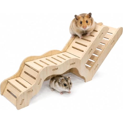 Wooden Hamster Tunnel Hideout for Hamster with Climbing Ladder (1/5)