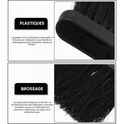 Têtes De Brosse De Rechange Cheminée Accessoires De Nettoyage Balayette Cheminée Taille 3.74X3.35X1.18 Pouces (1/2)