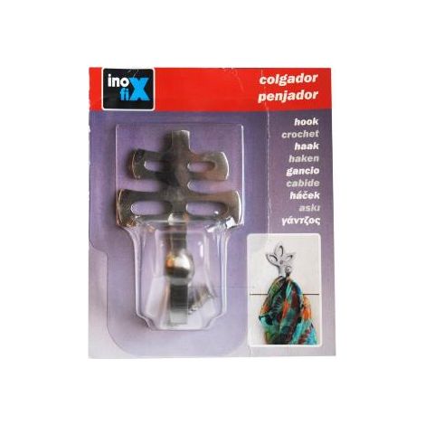 FPLUS colgador niquel inofix 3750 , Colgador para atornillar inox                                           Medida.66x41x42 mm