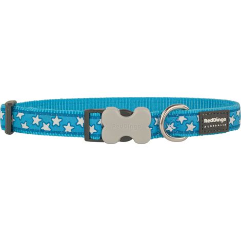 Collier chien Red Dingo Fantaisie bleu motifs étoiles Taille : T1