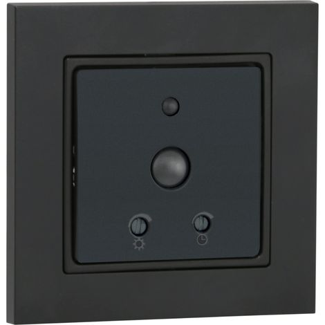 VEMER VE791001 SENS IR DUO-INT - Rilevatore di Movimento Crepuscolare da Interno, Sensore di Movimento a Infrarossi, Installazione su Scatola da Incasso Tonda 2 Moduli, Grigio