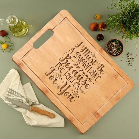 Planche bambou "Foyer doux" – Idée cadeau originale pour couple (1/5)