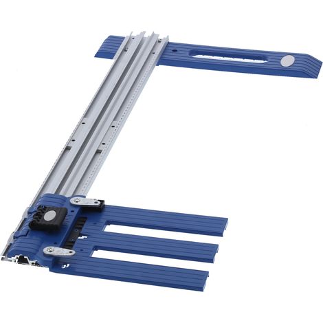 Guide de coupe bois 0-65cm en aluminium, plaque de positionnement pour scie circulaire, règle de refend précise, accessoire de menuiserie robuste (1/5)
