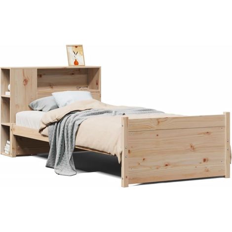 Maison Exclusive - Lit bibliothèque sans matelas 75x190 cm bois de pin massif