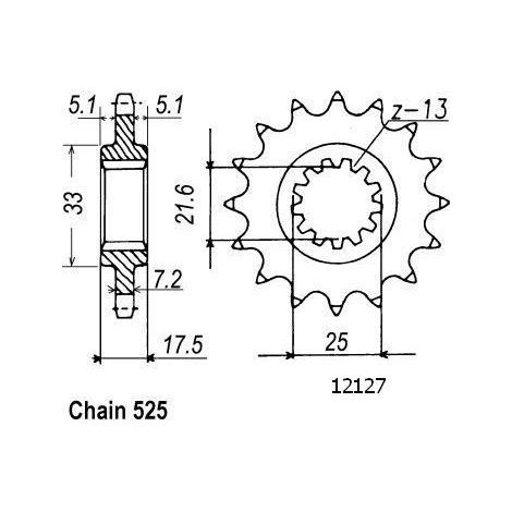Pignon de sortie de boite Esjot pour Moto Honda 400 Vfr R 1990 à