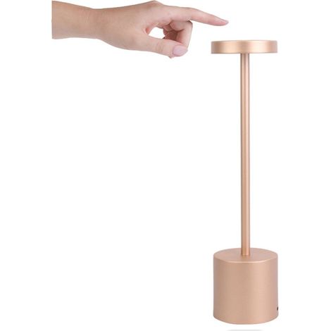 MINKUROW Lampada Da Tavolo Senza Fili Usb Ricaricabile Led Lampada Da Tavolo Piccola Tricolore Dimmerabile A Batteria Portatile (1/5)