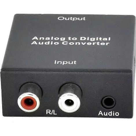 Convertisseur analogique-numérique coaxial RCA-Toslink, adaptateur audio SPDIF pour lecteurs DVD, TV et Xbox 360 (1/5)