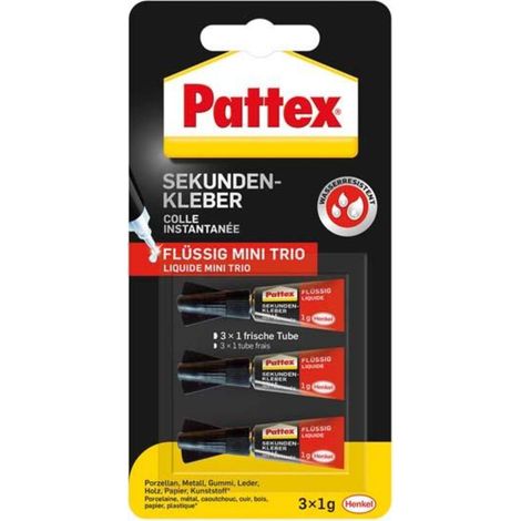 PATTEX SEKUNDENKLEBER MINI TRIO 3X1G 9H PSMT2 (1/3)
