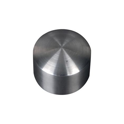 [QUALITE FRANCAISE] - Finition pour main courante ronde bois de Ø42,4mm - Longueur 25mm - Inox 304 - À coller
