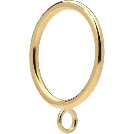 Lot de 48 anneaux de rideau métalliques dorés - Diamètre intérieur 38 mm - Compatible tringles jusqu'à 32 mm - Décoration intérieure (1/5)