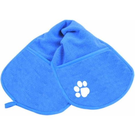 Serviette de Bain pour Chien "Doggy" 63cm Bleu