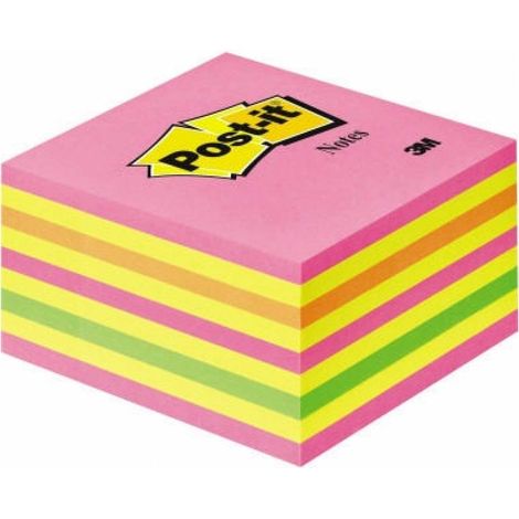 POST-IT Haftnotizwürfel Post-it® 76 x 45 x 76 mm (B x H x T) guavapink neongelb vitalorange powerpinklimonengrün 450 Bl. (1/5)
