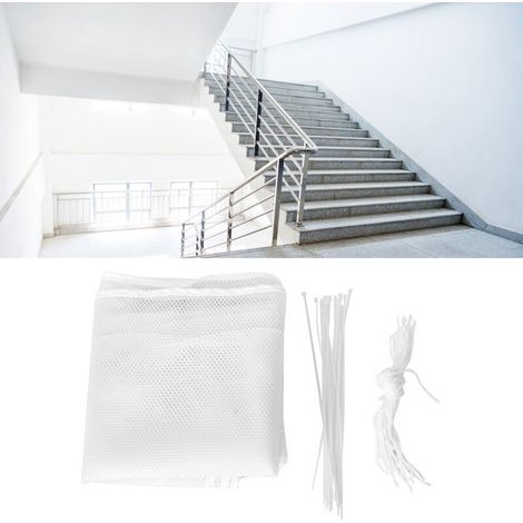 [JAMAIS UTILISÉ]Filet de sécurité pour balcon pour enfants 3 mètres, échelle pour animaux, garde-corps, prévention des accidents, filet blanc (1/4)