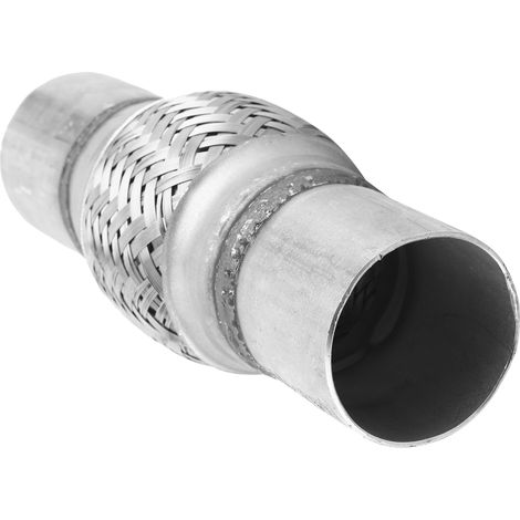 Tuyau d'échappement flexible universel en acier inoxydable, soufflet ondulé 51mm x 200mm, raccord de descente (1/5)