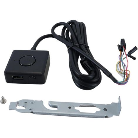 Interrupteur d'alimentation pour ordinateur de bureau, câble d'extension de 170 cm avec voyant pour carte mère PC avec démarrage à distance (1/5)