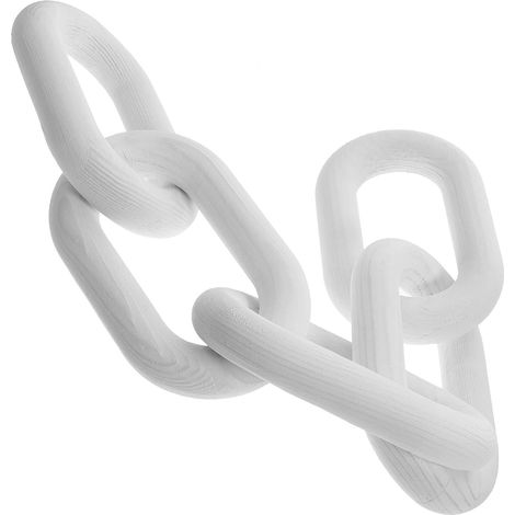 Ornement Style Simple et Unique en Bois Nœud Chaîne de Maillons Décoratif Matériau Bois Blanc pour Bureau et Maison pour Décoration de Table Basse ou Bureau (1/5)