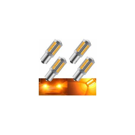 4PCS Ambre 1156 BAU15S PY21W 5630 33SMD Voiture LED Ampoules 900LM Super Lumineux Avant et Arrière Clignotants Clignotants Ampou (1/5)