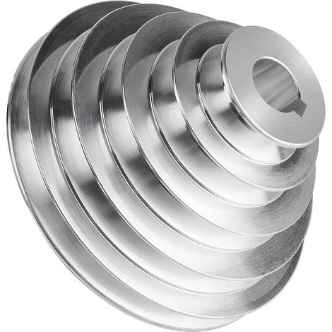 5-Level Pagoda Pulley, 24mm Bore, 54-150mm Outer Diameter, Aluminum Pulley for Type A V-Shape Belts, for Motors and Conveyor Belts, 12.7mm Belt Width (1/5)