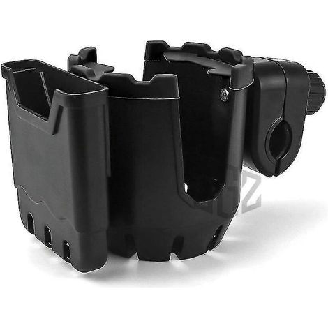 Fahrrad- und Motorrad-Lenkerclip aus ABS-Gummi, 2-in-1-Becherhalter, Handyhalterung und Lenkerhalterung, universell für Lenker mit 22–45 mm Durchmesser – Schwarz (1/5)