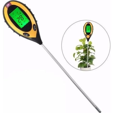 Testeur de sol LCD, arrêt automatique, sonde sensible, humidité/température/pH/luminosité