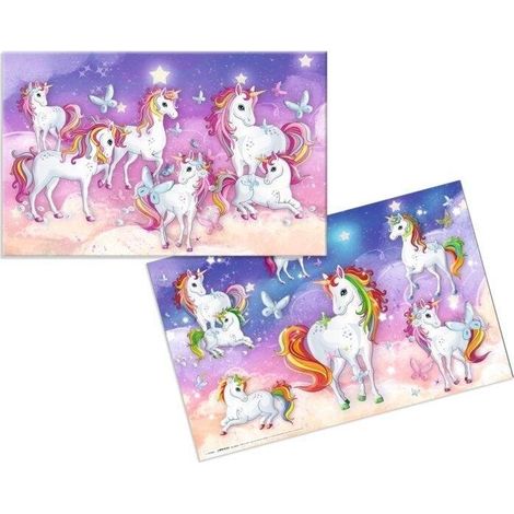 Sottomano fronte-retro - Unicorni