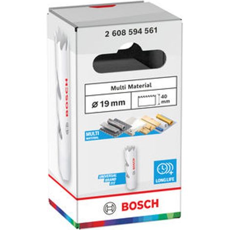 Bosch Lochsäge mit Gewinde Multi Material, 19 x 40 mm