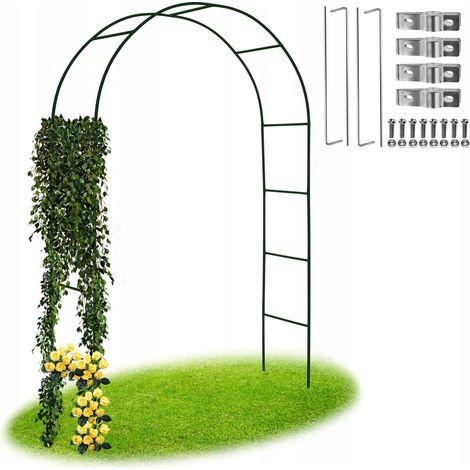 Pergola en arche métallique noire 240 cm (1/5)