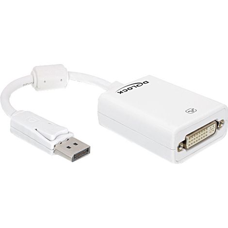 DeLOCK 61765 adaptateur de cable de video 0.125 m DisplayPort DVI-I White (1/2)