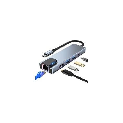 Adaptateur multiport USB-C Hub Station d'accueil USB-C 5 en 1 avec HDMI 4K (1/5)