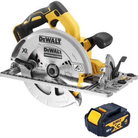 DeWalt DCS 572 N Sierra circular sin cable 18 V 184 mm sin escobillas + 1x batería 4.0 Ah - sin cargador (1/4)
