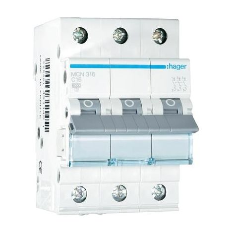Hager MCN316 Interruttore magnetotermico 3 poli 16 A
