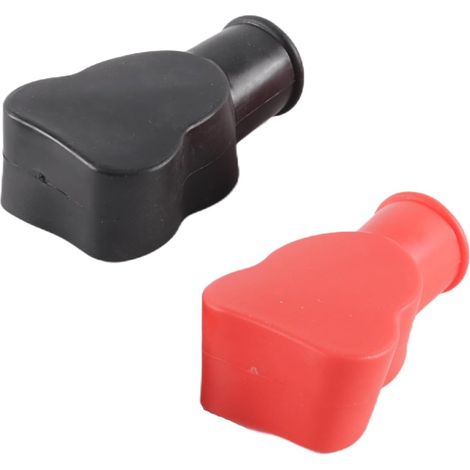 Lot de 4 cache-bornes de batterie pour voiture et bateau, capuchons isolants durables et portables pour pôles de batterie (noir et rouge) (1/5)