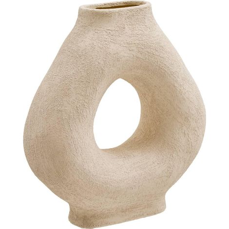 Vase Design en Dolomite "Bréa" 34cm Blanc (1/5)