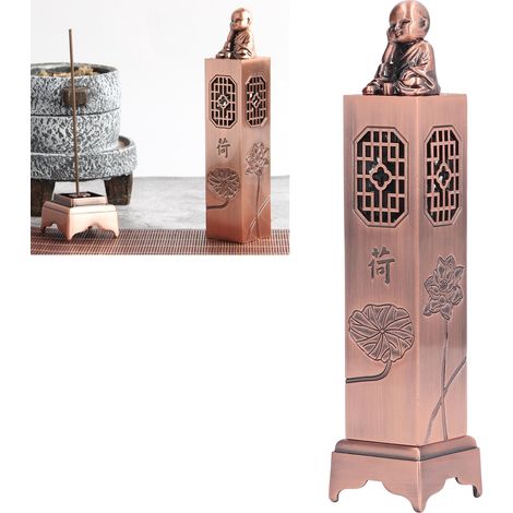 Porte-Bougie Élégant Zinc Alloy Incense Holder Design Creux Texture Rafinée pour Salon Salle de Thé (1/5)
