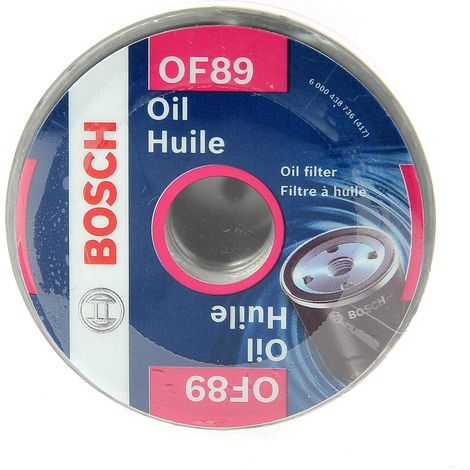 Bosch – Filtre à huile OF89 pour moteur – Élimine les impuretés – Performance optimale – Compatible avec plusieurs cylindrées (1/2)