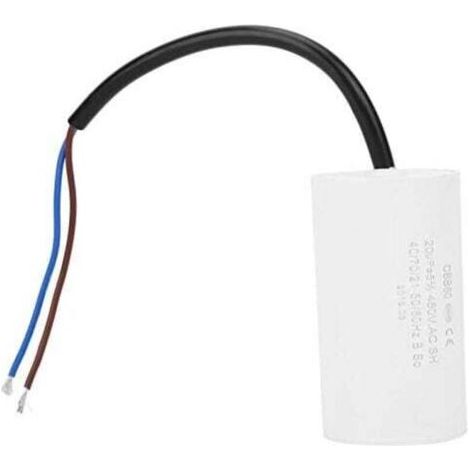 Condensateur de démarrage CBB60 450 V 25 µF, condensateur moteur en microfarads avec câble de connexion (1/5)