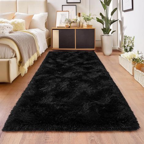 1 Tapis 80x150cm, Poil Long 4,3cm, Microfibre, Antidérapant, Chambre Salon (1/5)