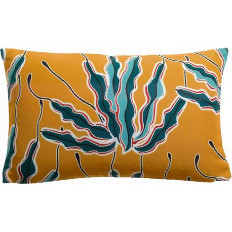 Coussin d'Extérieur Imprimé Décoratif pour Jardin et Terrasse Bronze 30 x 50 cm - PANGIVO