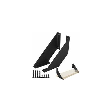 Supports d'étagères murales rustiques, robustes et de style antique, pour la création d'étagères à faire soi-même, 20 cm, lot de 2 - Crezuo (1/4)