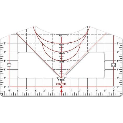 RèGle de T-Shirt pour L'Alignement Design Centré Outil Mesure Acrylique Toutes les Tailles